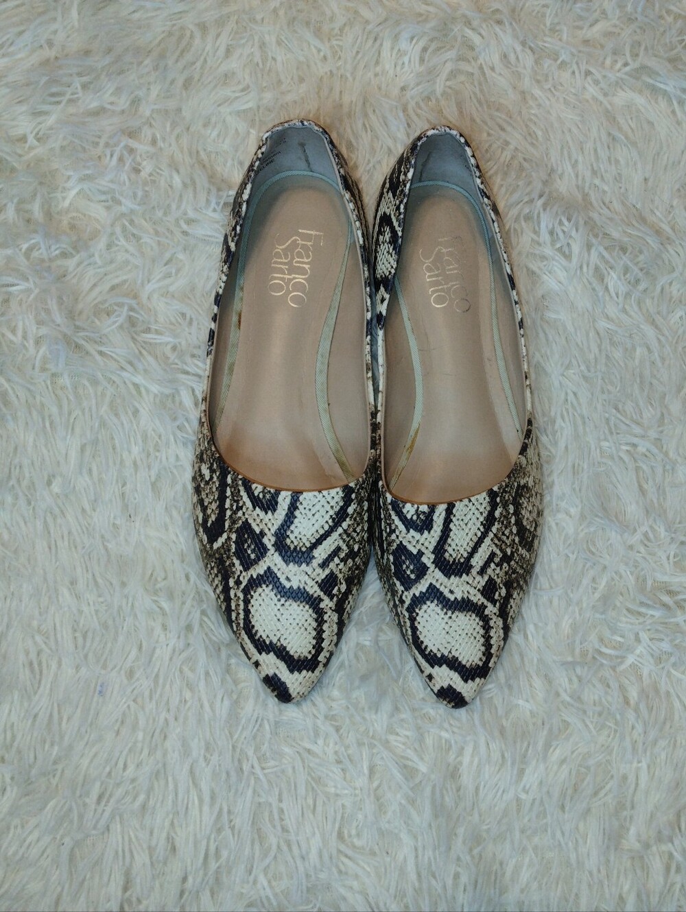 Franco Sarto Hazeline Snakeskin Flat Size 7.5 - Picture 3 of 7